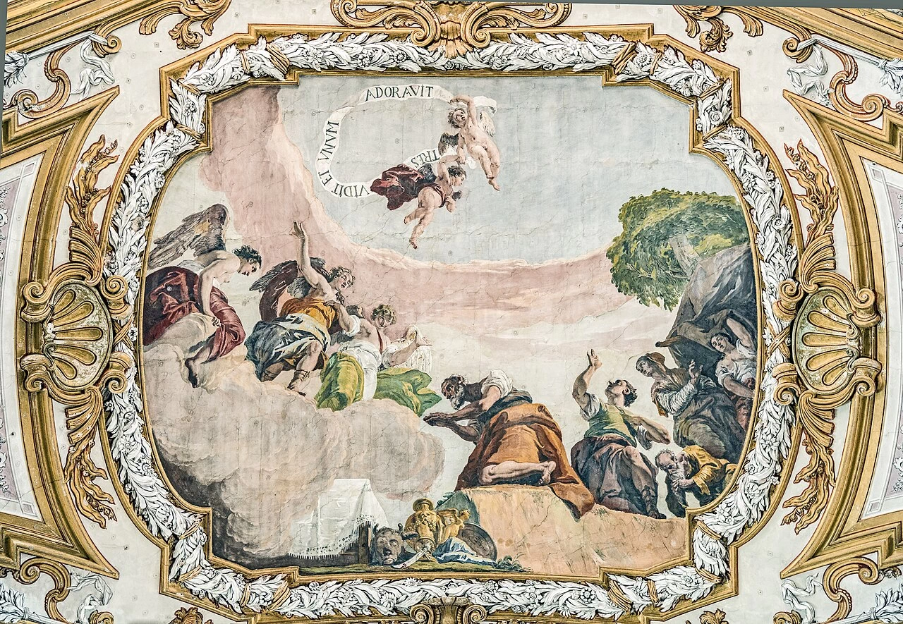 Abramo si prostra davanti agli angeli - Chiesa di S. Maria Assunta, Campo dei Gesuiti, Venezia